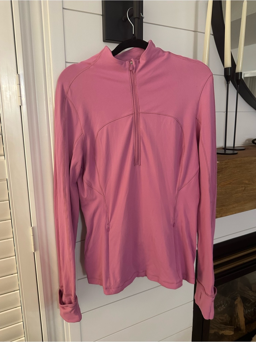 lululemon athletica Pink Quarter-Zip Long Sleeve Pullover